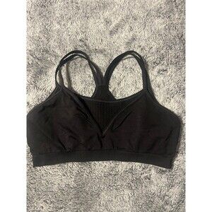 NWOT GapBody Seamless Racerback Mesh Wireless Bralette Size Large - Black